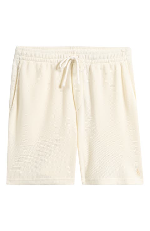 6-Inch Textured Pointelle Drawstring Shorts