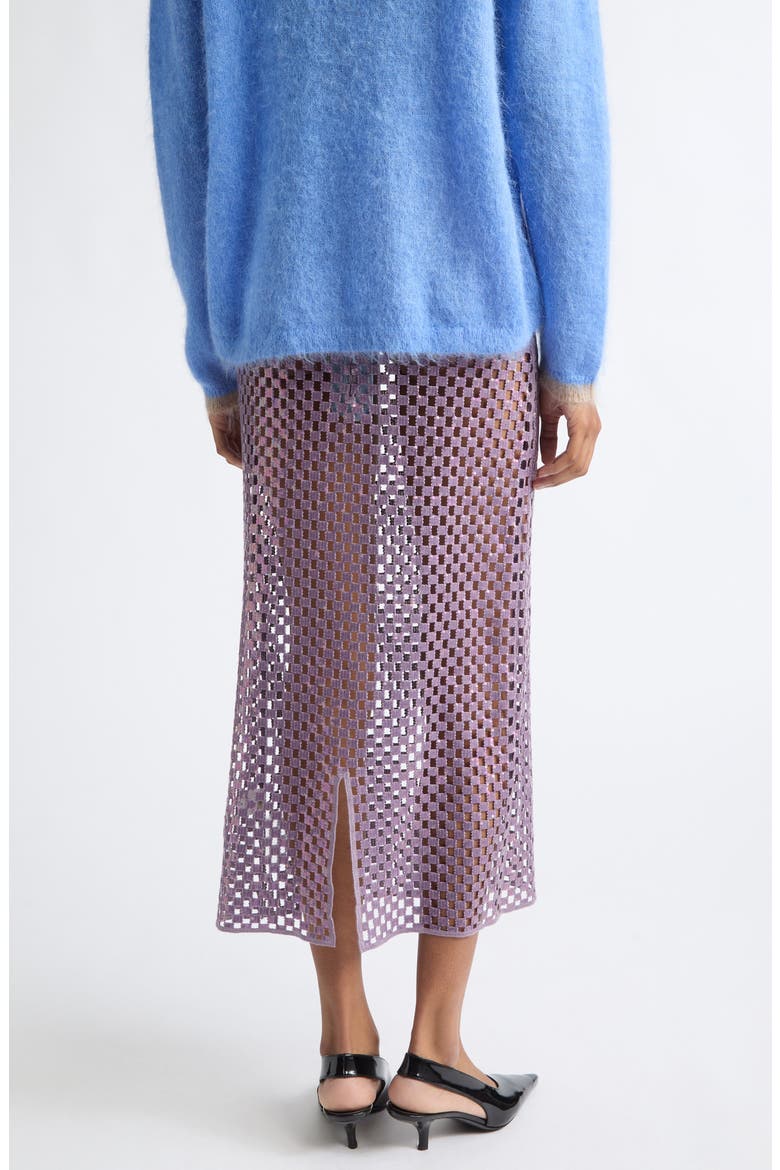 Halene Sequin Openwork Midi Skirt, Alternate, color, RAIN
