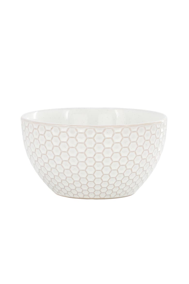 Earlhart 2 Piece 6 Inch Ribbed Stoneware Cereal Bowl Set, Alternate, color, White