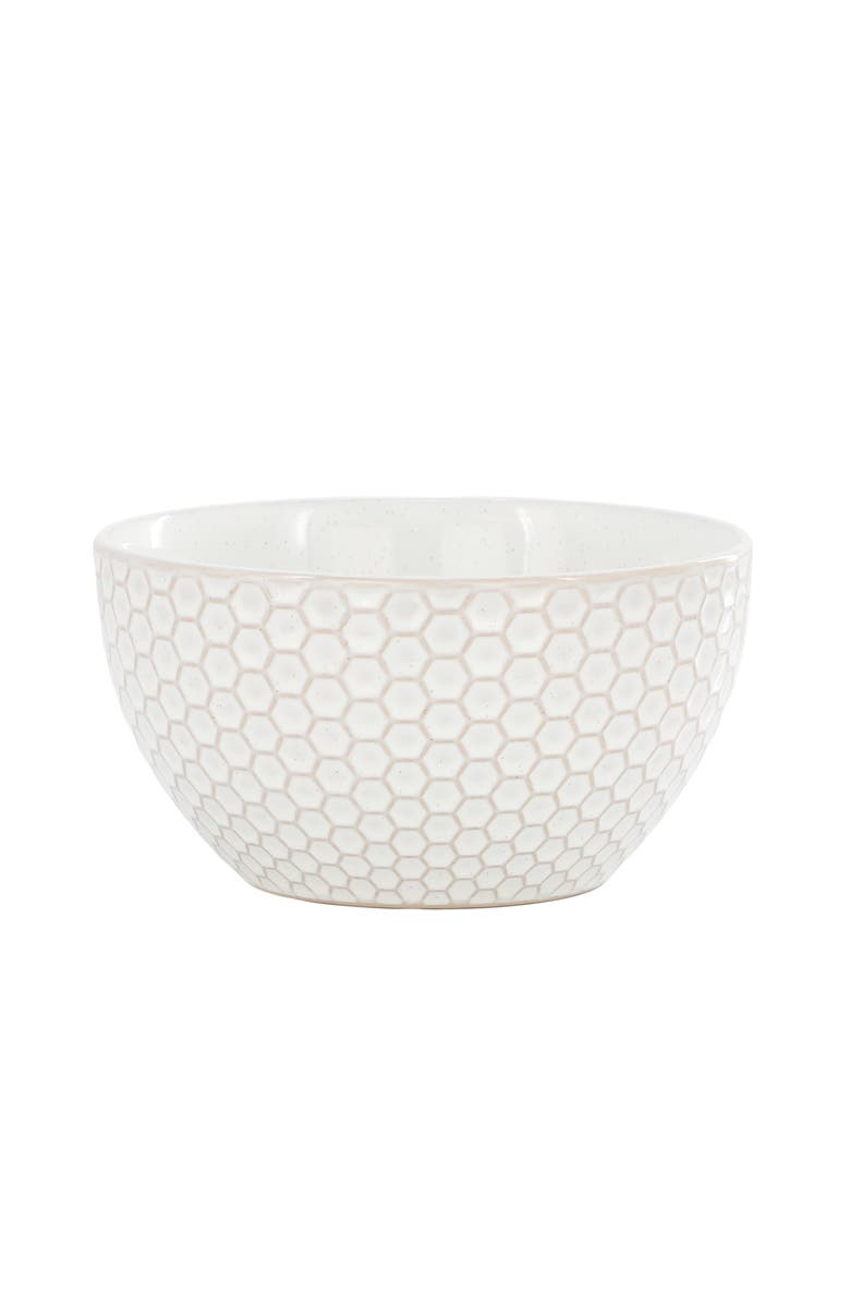 Gibson Elite Earlhart 2 Piece 6 Inch Ribbed Stoneware Cereal Bowl Set, Alternate, color, White