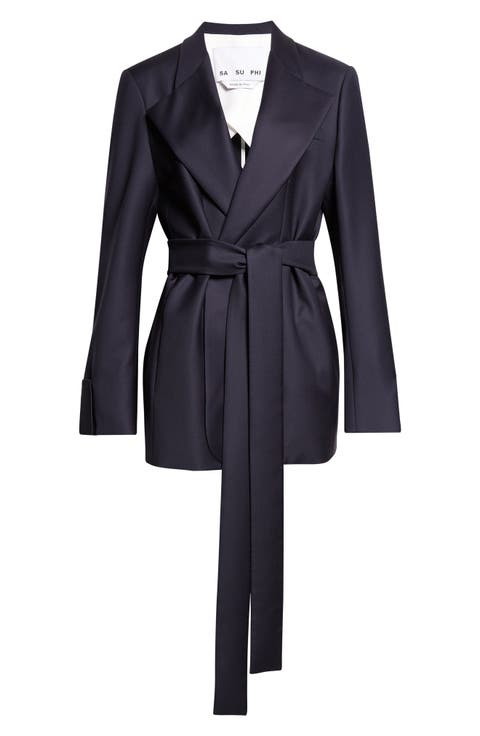 Lauren Belted Wool Blazer