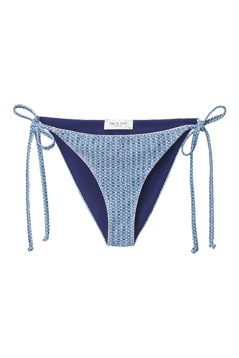 Miramar Faux Denim Bikini Bottoms, Alternate, color, INDIGO