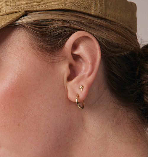 Whit Jewelry 14k Yellow Gold Mushroom Stud In Gold