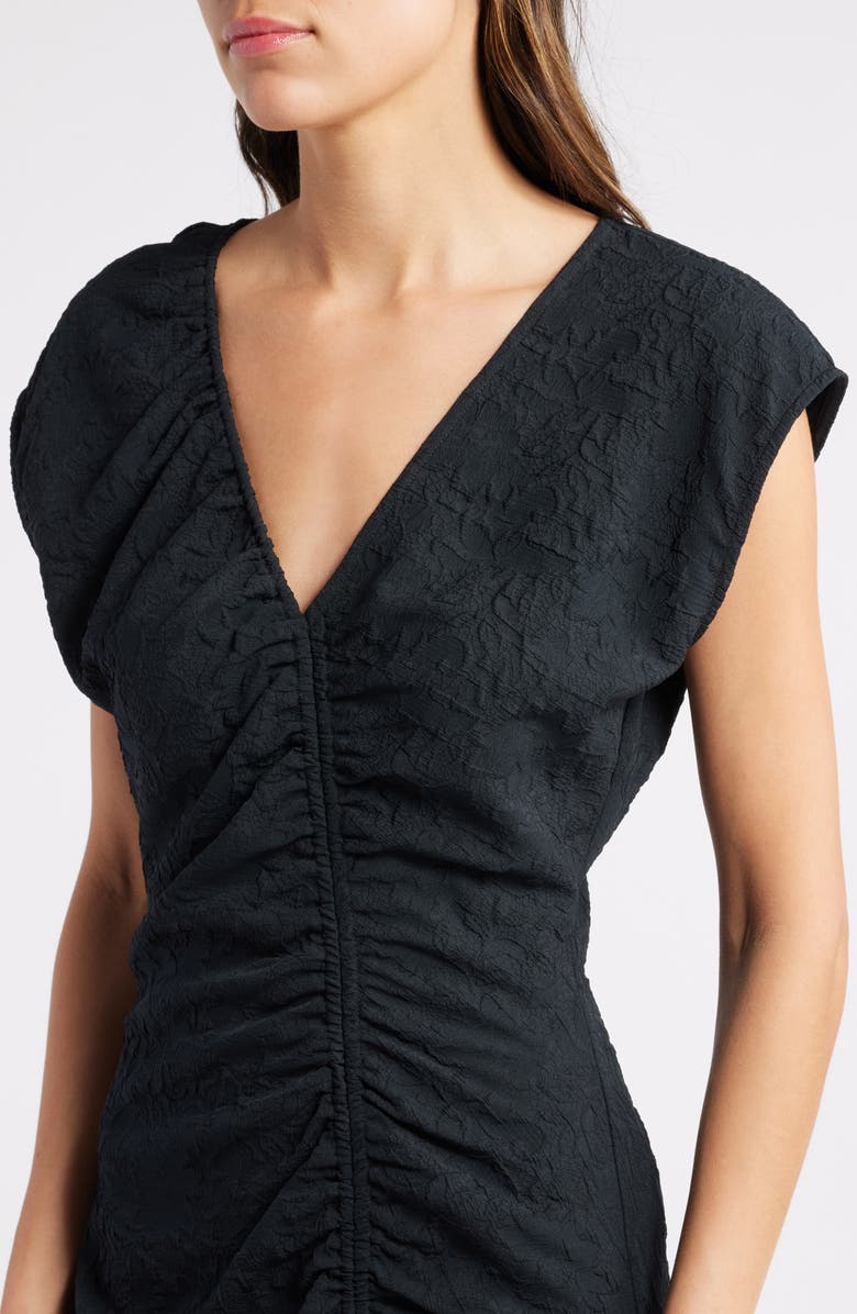 Rails Auren Textured Ruched Midi Dress, Alternate, color, 