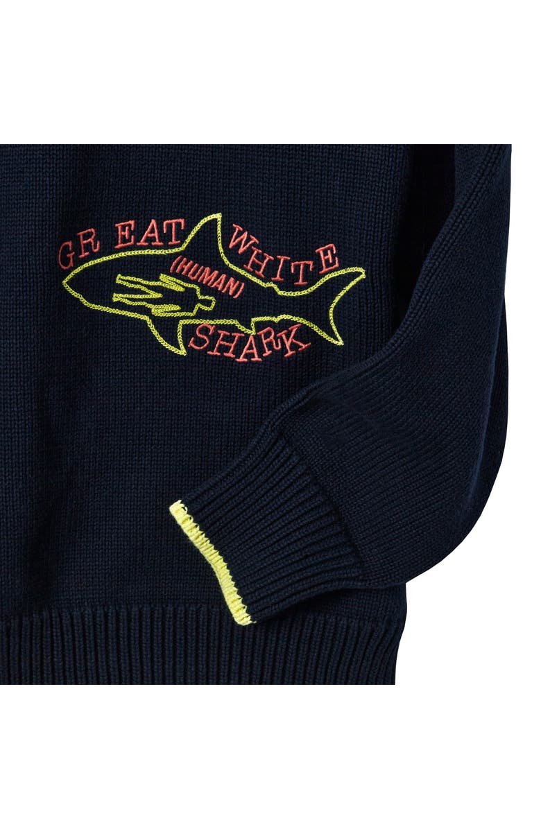 Tombolo 'Fishes of the North Atlantic' Sweater, Alternate, color, Navy