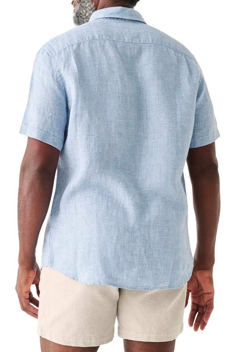 Faherty Laguna Short Sleeve Linen Shirt, Alternate, color, 
