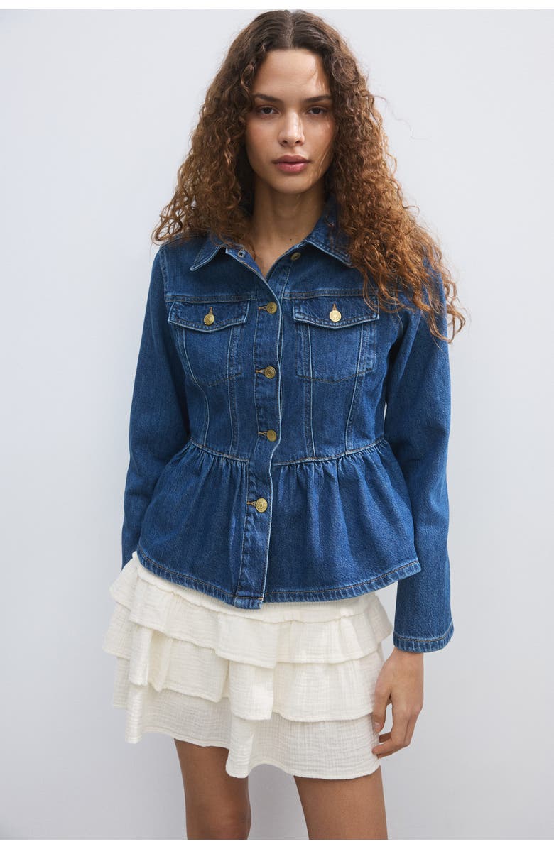 H&M Tiered Viscose Mini Skort, Alternate, color, 