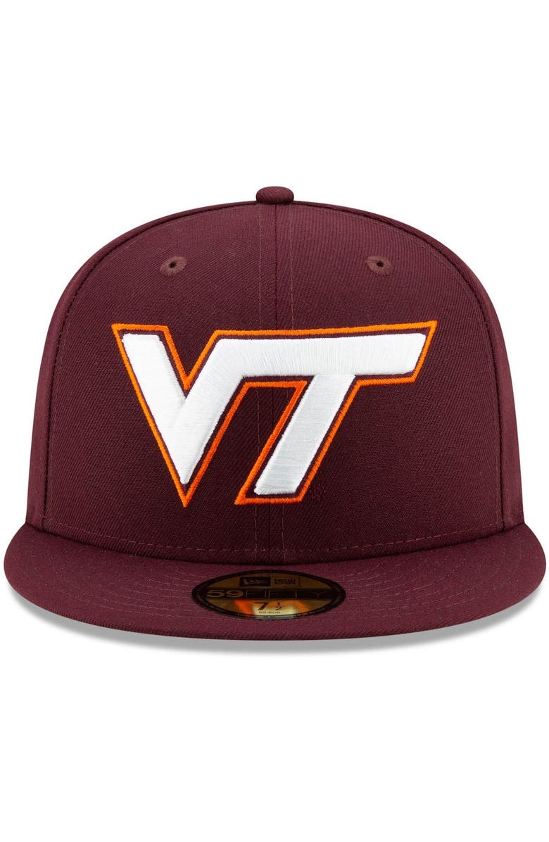 New Era Men's New Era Maroon Virginia Tech Hokies Basic 59FIFTY Team Fitted Hat, Alternate, color, Maroon