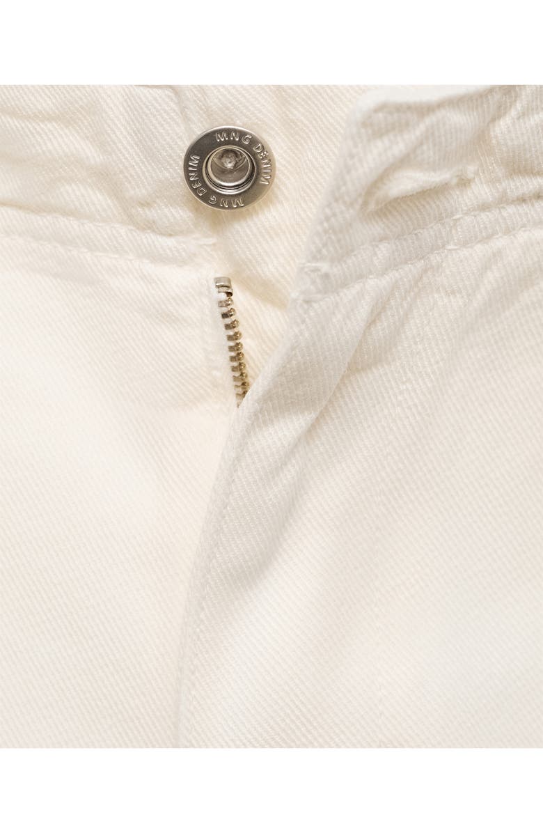 MANGO Slant Pocket Straight Leg Jeans, Alternate, color, Off White