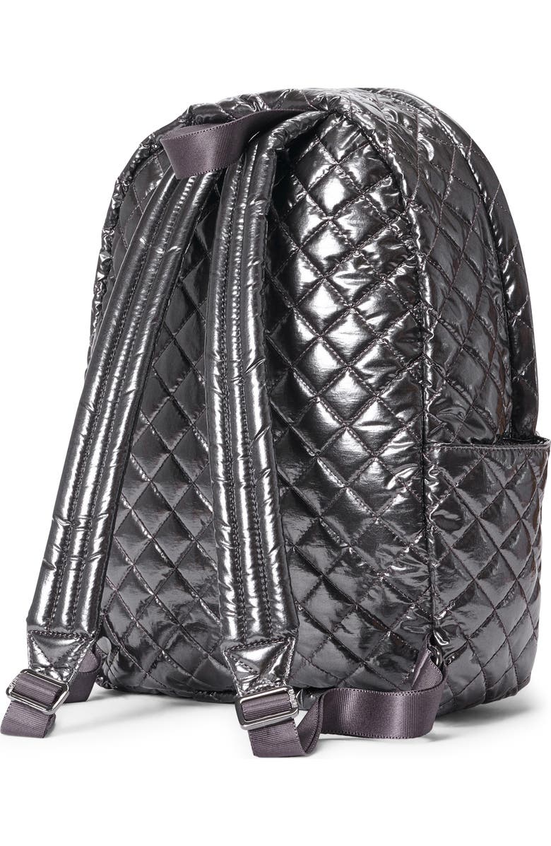MZ Wallace City Metallic Quilted Backpack, Alternate, color,