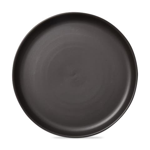Logan Dinner Plate Stoneware Dishwasher Safe Black 11 Inch