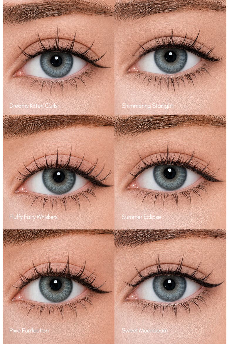 Dreaming Bunny and Pixie Paw Pre-Glued Reusable Lashes 9 to 13mm DD Curl, Alternate, color, Black