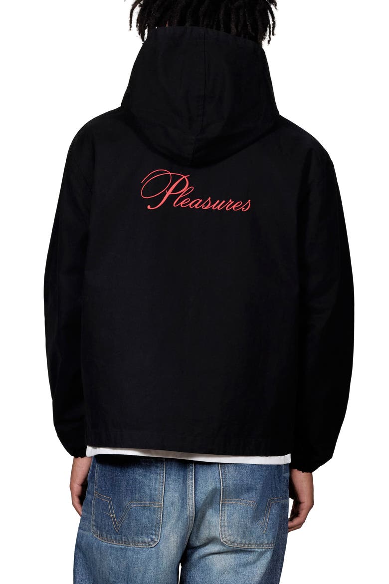 Good Time Poncho Zip Graphic Hoodie, Alternate, color, BLACK