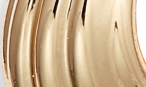 Nordstrom Set Of 3 Ridged Chubby Hoop Earrings In Gold