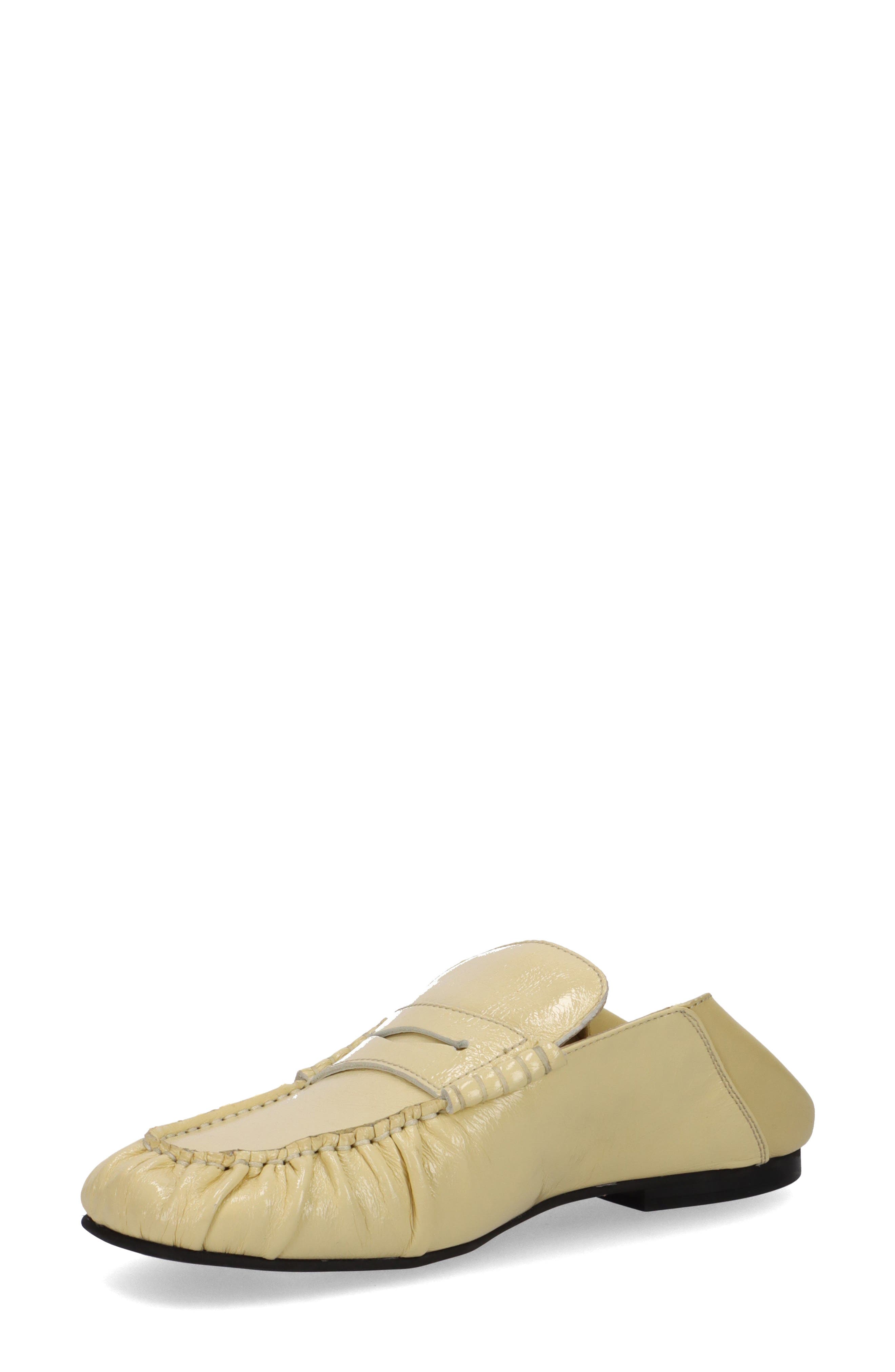 Aven Flat Mule, Alternate, color, PATENT PALE YELLOW