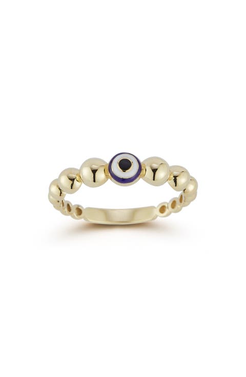 Beaded Evil Eye Ring