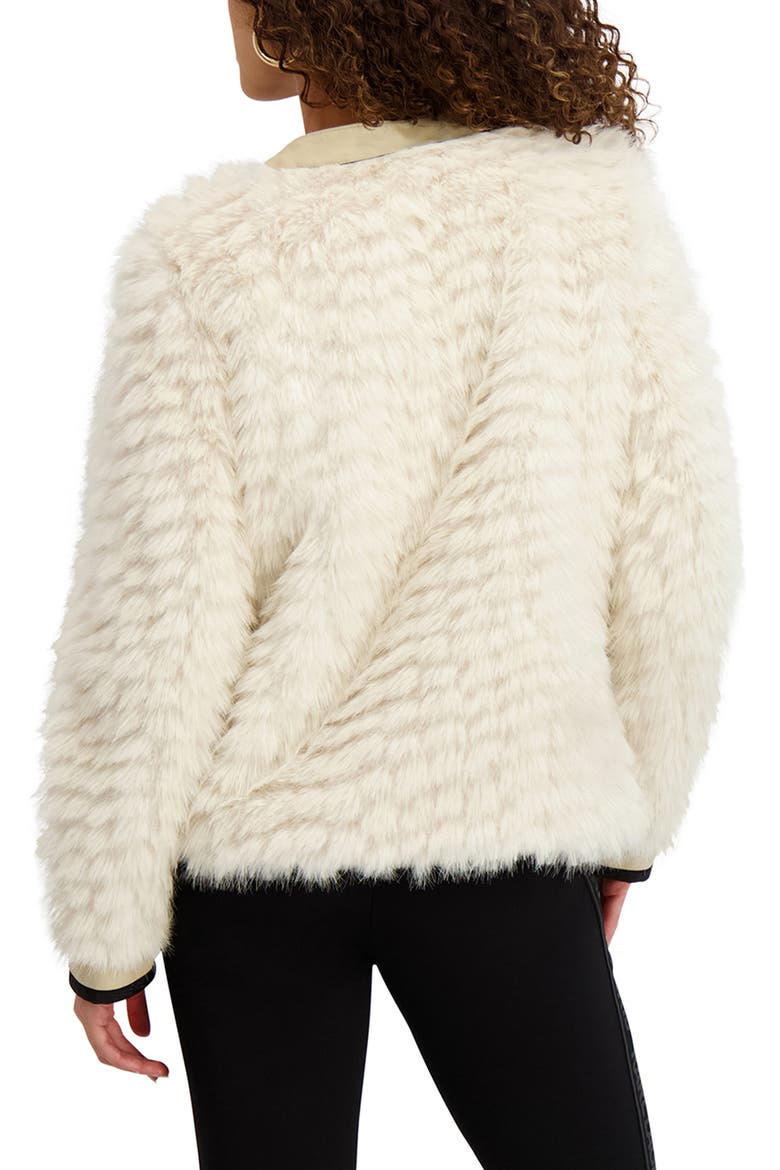 Collarless Faux Fur Jacket, Alternate, color, OYSTER