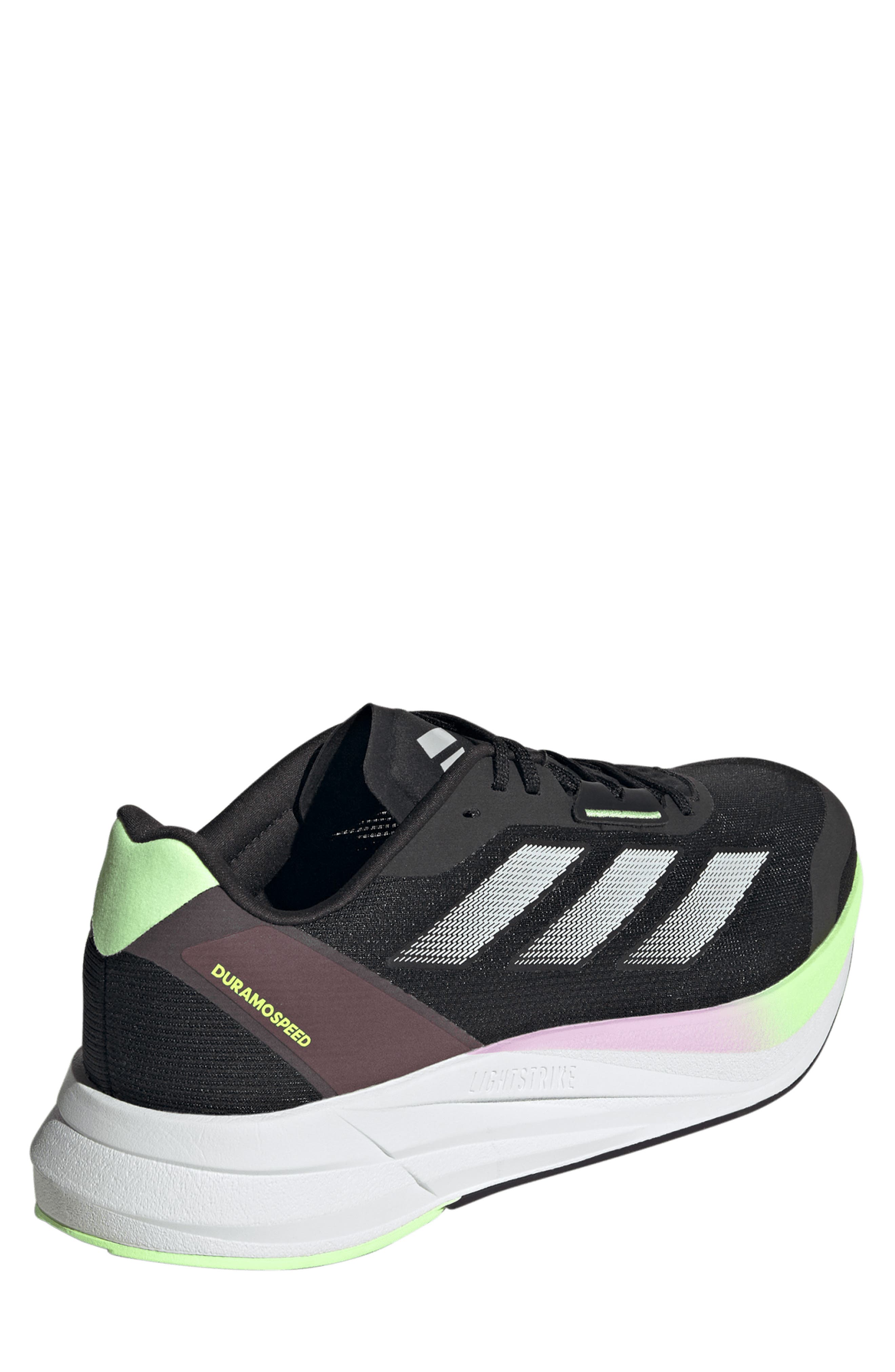 adidas Duramo Running Sneaker, Alternate, color, Black/ Zero Met./ Aurora