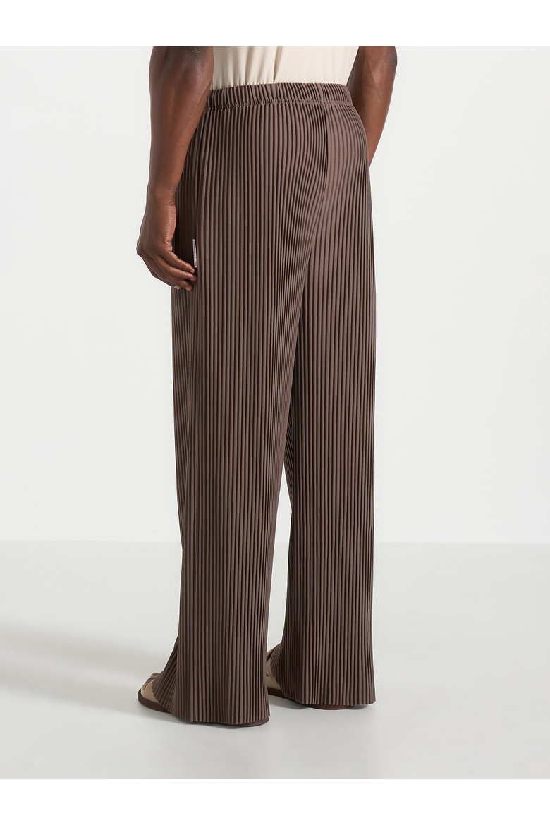 Jonas Pleated Wide Leg Pants, Alternate, color, Brown