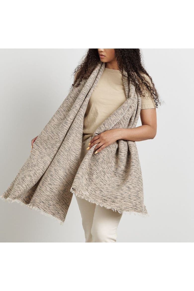 Forest Night Handwoven Neutral Cashmere Merino Scarf, Alternate, color, Forest