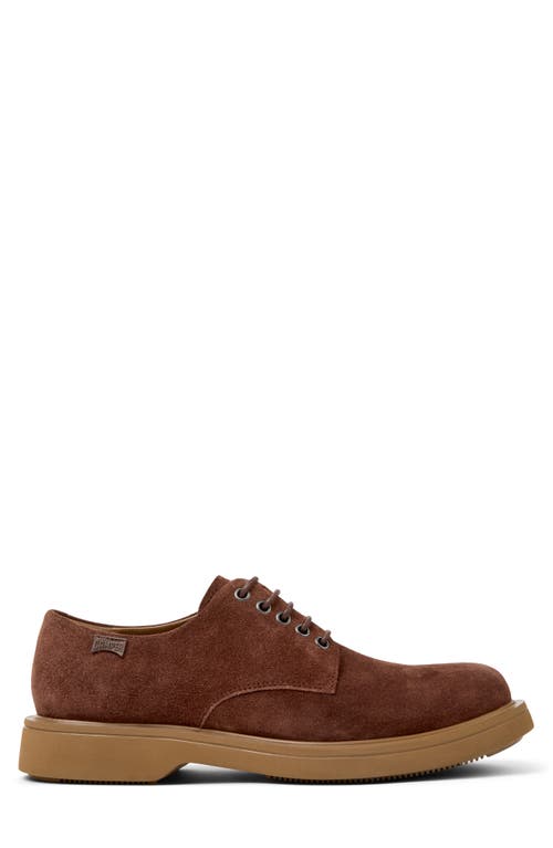 Camper Norman Lace-up Suede Derby Shoes In Brown