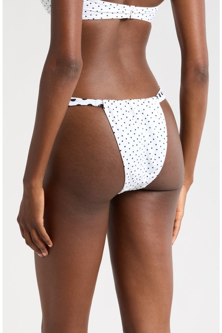 Layla Curtain Bikini Bottoms, Alternate, color, BLACK WHITE POLKA DOTS