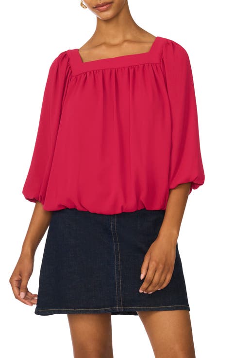 Square Neck Bubble Top