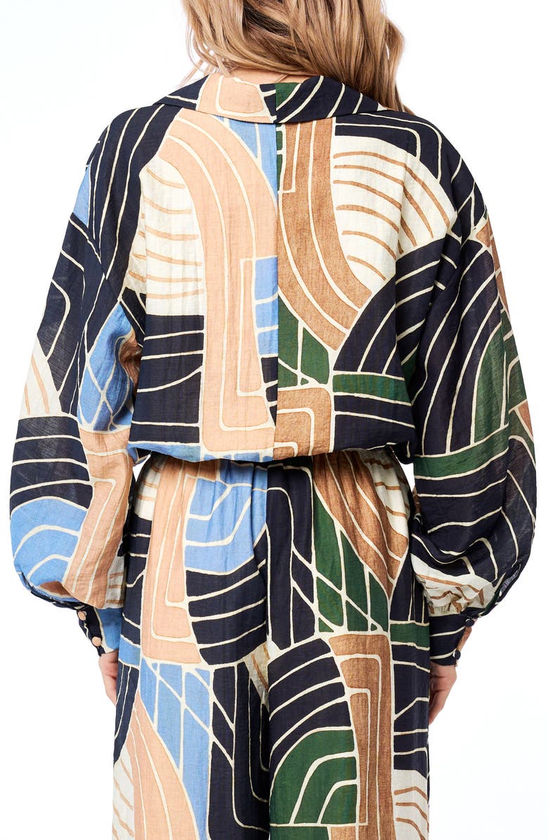 CIEBON Emarae Abstract Print Surplice Neck Top, Alternate, color, 