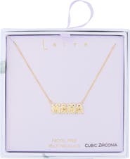 Leith Mama Cubic Zirconia Pendant Necklace