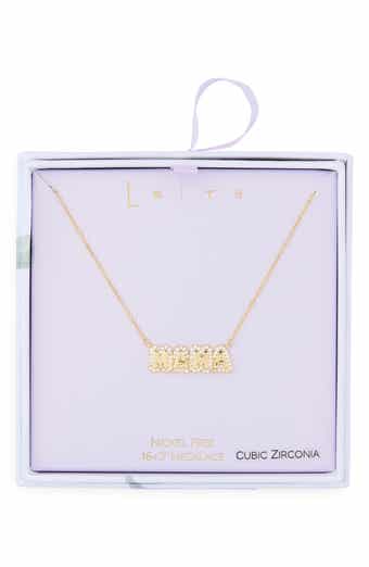 Mama Cubic Zirconia Pendant Necklace