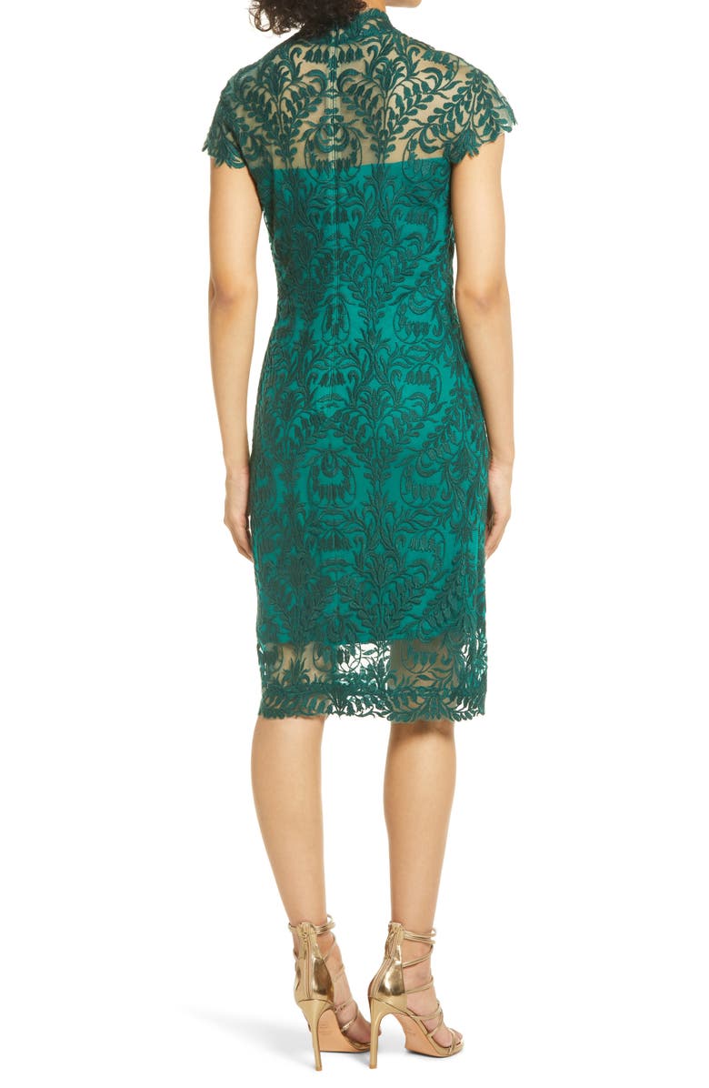 Tadashi Shoji Cap Sleeve Lace Sheath Dress, Alternate, color, 