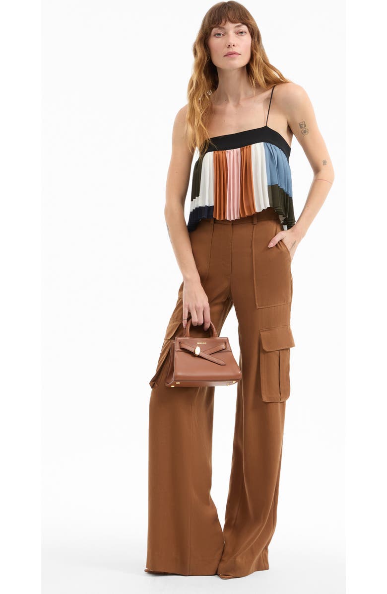 Veronica Beard Mini Dash Leather Top Handle Bag, Alternate, color, Hazelwood