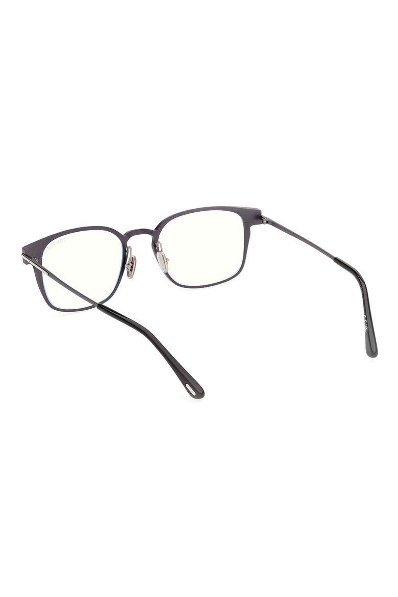 52mm Square Blue Light Blocking Glasses, Alternate, color, METEOR SILK GREY PALLADIUM T
