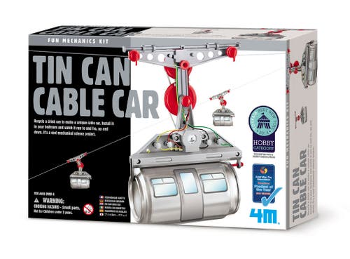 4M Tin Can Cable Car STEM Kit in Multicolored 