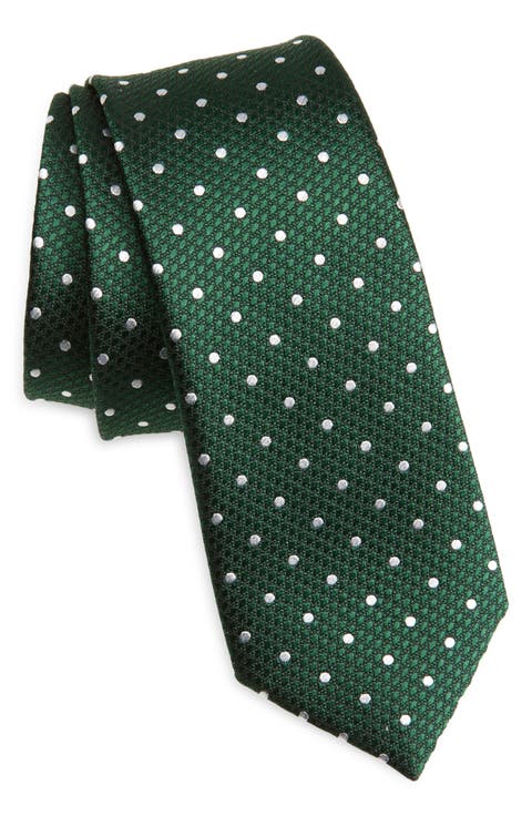 Microdot Silk Jacquard Tie
