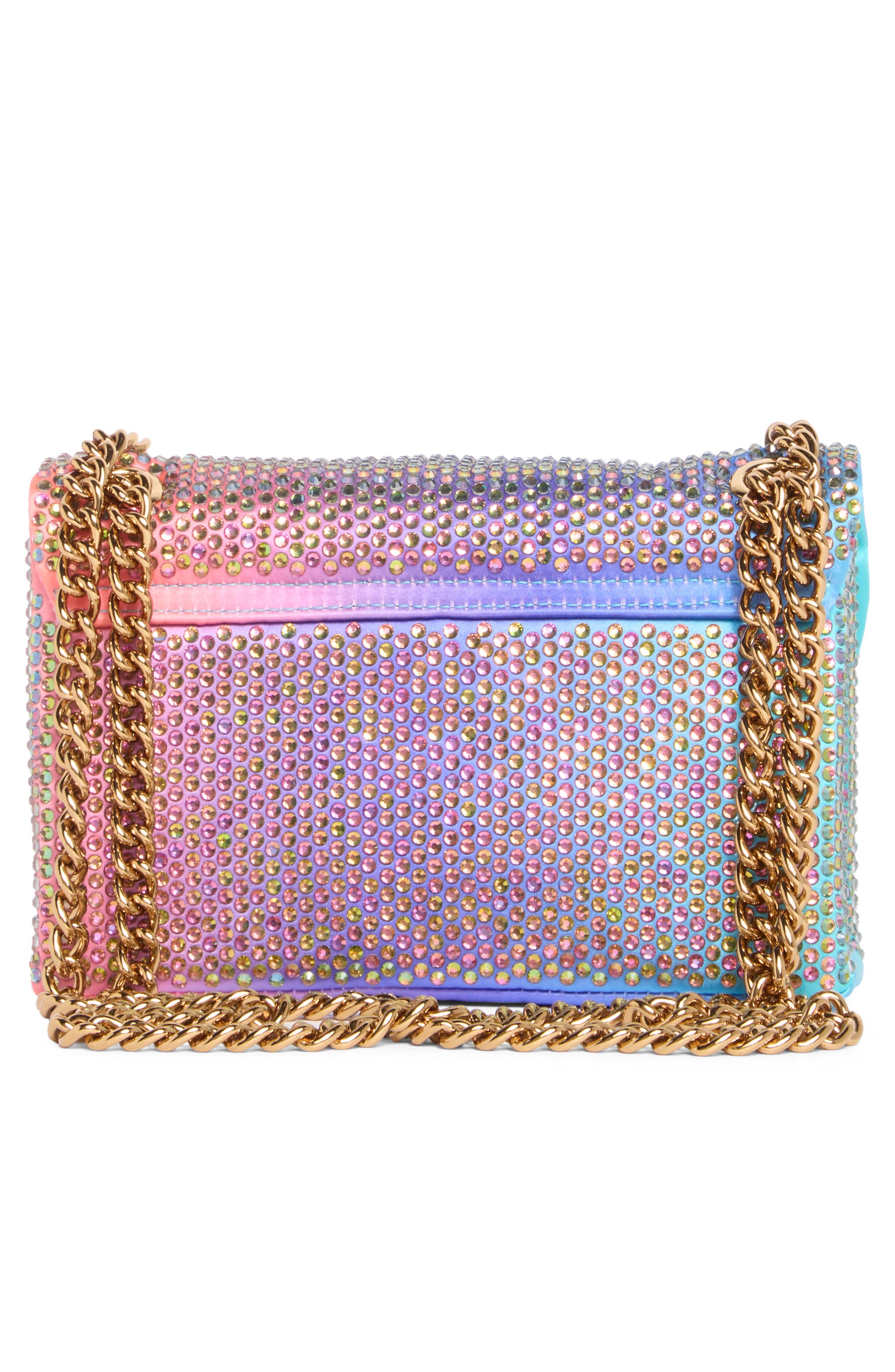 Kurt Geiger London Mini Brixton Fabric Crossbody Bag, Alternate, color, Purple Rainbow