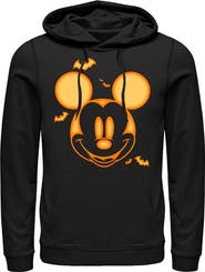 Mickey & Friends Men's Mickey & Friends Pumpkin Face Pull Over Hoodie