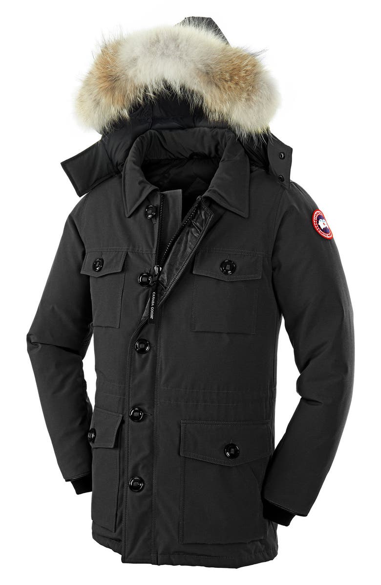 Canada Goose 'Banff' Slim Fit Parka with Genuine Coyote Fur Trim, Alternate, color, 