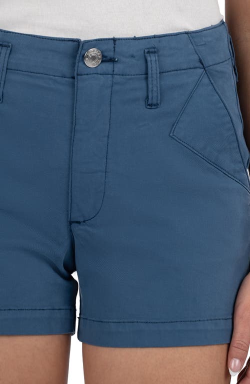 Kut From The Kloth Kimia Stretch Cotton Shorts In Blue