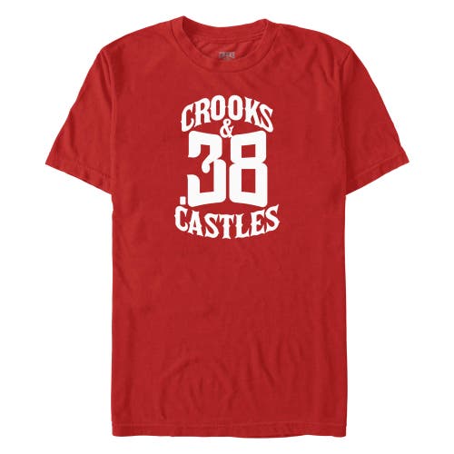 Crooks & Castles Number White Logo Graphic T-shirt In Red