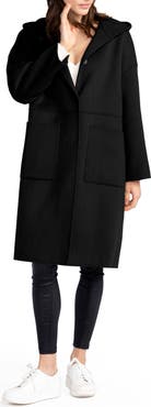 Belle & Bloom Sunday Morning Hooded Wool Blend Coat