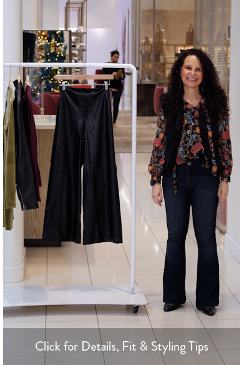 Faux Leather Crop Wide Leg Pants video