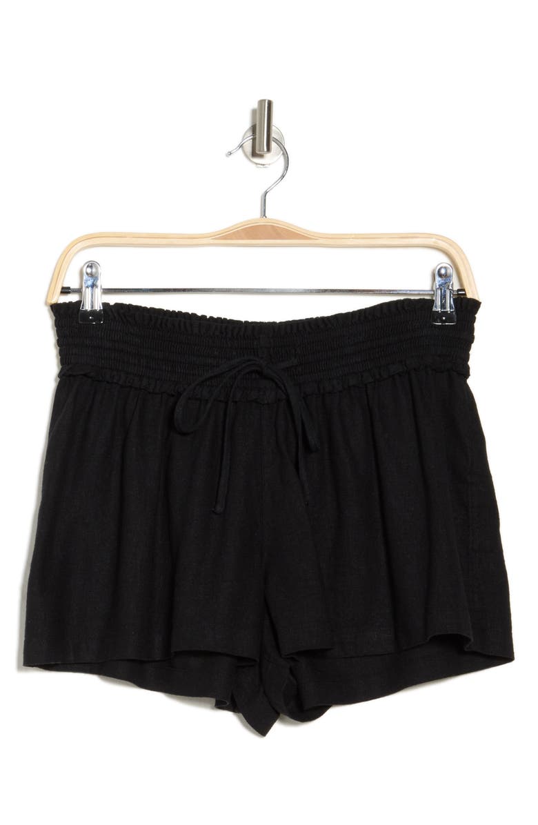 Abound Linen Blend Shorts, Alternate, color, Black