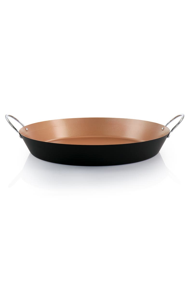 OSTER Stonefire Carbon Steel Nonstick 16 Inch Paella Pan, Alternate, color, Brown