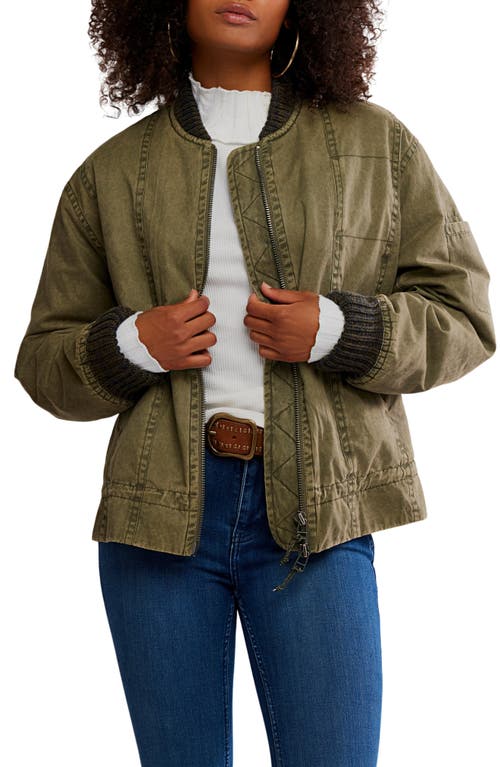 Free People Jax Bomber Jacket In Green
