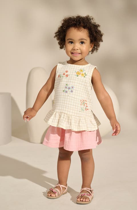 Kids' Sleeveless Peplum Top & Shorts Set (Little Kid)