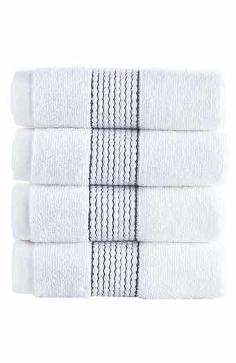 4-Piece Robe Stripe Cotton Towel Set