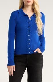Damson Madder Voula Wool & Cashmere Cardigan