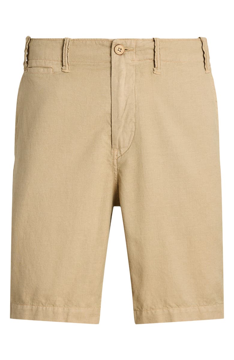 Polo Ralph Lauren Classic Fit Flat Front Linen & Cotton Blend Chino Shorts, Alternate, color, 