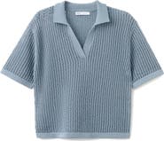 MANGO Stripe Open Stitch Polo